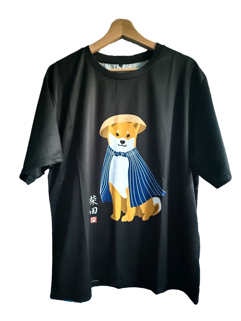 Black Graphic Shiba Inu Short Sleeve Tee
